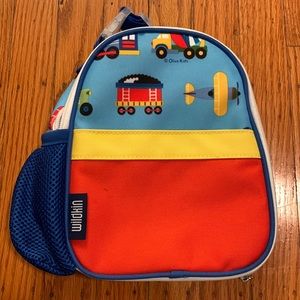 Wildkin Blue Transportation Insulated Lunch Bag with Side Pocket